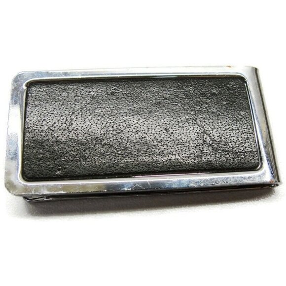 Money Clip Stainless Steel Leather Credit Card Cash ID Holder - Picture 1 of 5